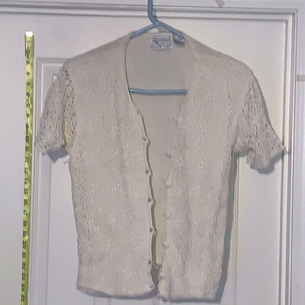 Hand knitted vintage cotton blend sweater large